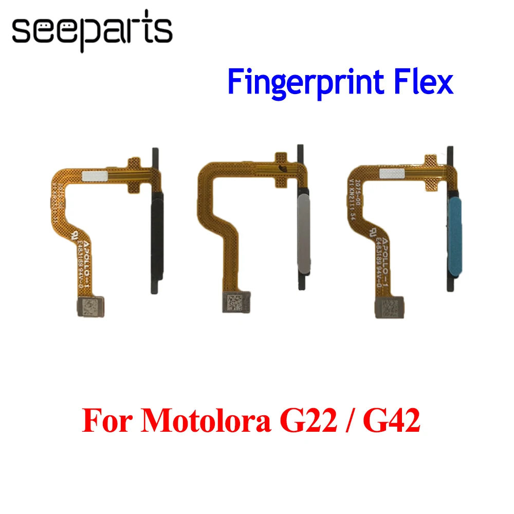 

For Moto G22 Touch ID Fingerprint Sensor Home Menu Button Flex Cable Ribbon For Motorola Moto G42 Fingerprint Flex