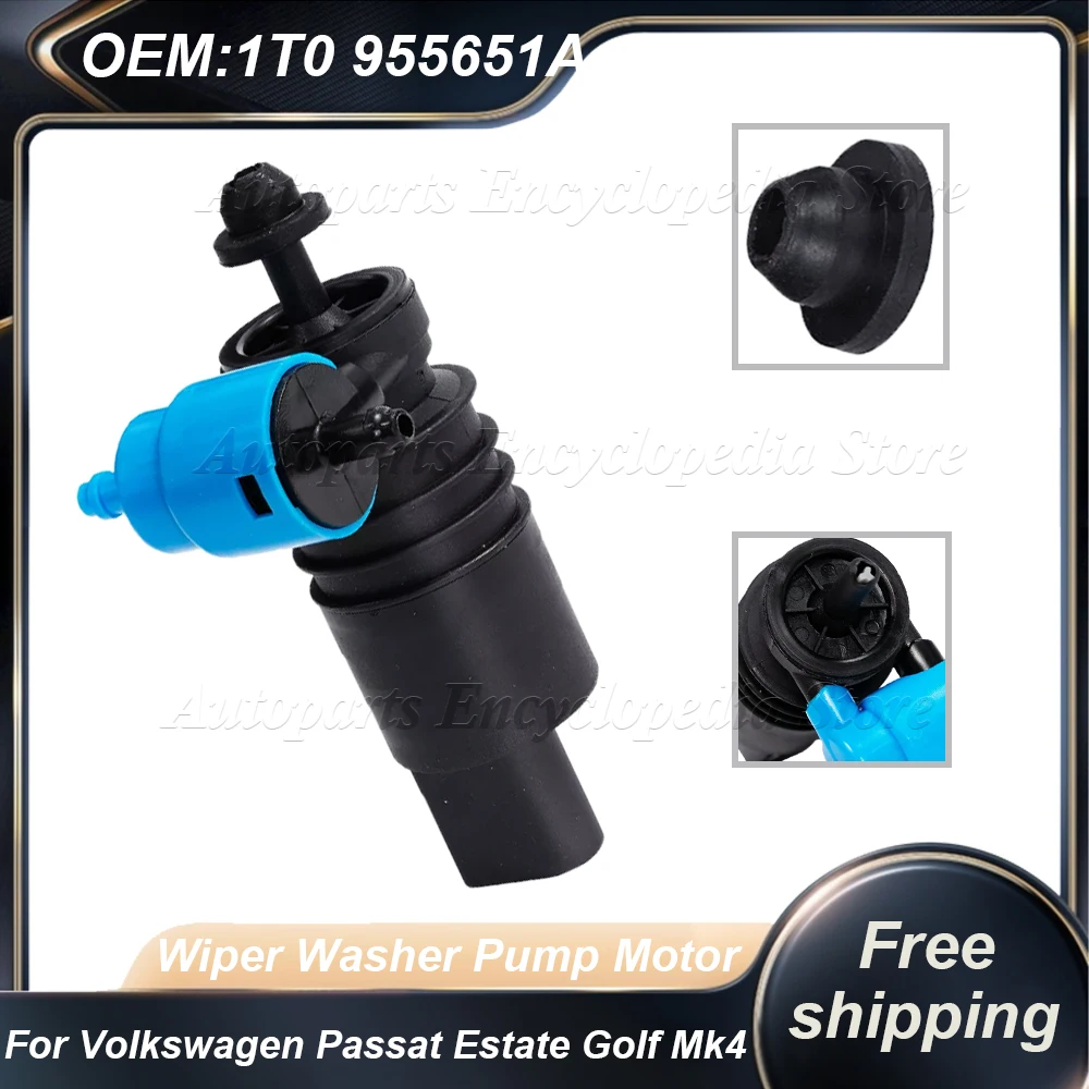 1T0 955651A Car Wiper Front Windshield Wiper Washer Pump Motor For VW Passat Estate Golf Mk4 Focus Polo Tiguan 1J6 955 651