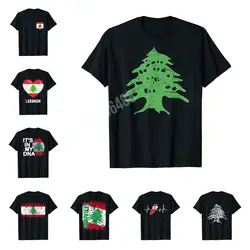 More Design Lebanon Flag Lebanese Pride T-Shirt Map For Men Women T Shirt Tops Cotton Tees