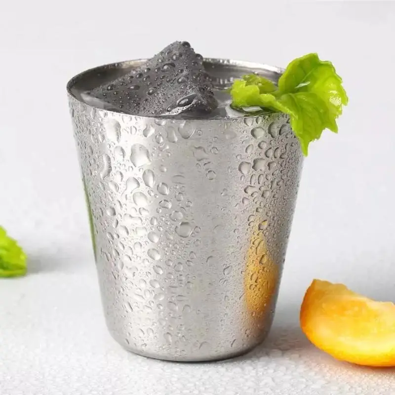 ●Travel Picnic Cup Set 30/70/170ml 4pcs/Set Stainless Steel Glass Set Outdoor Small Glasses Set