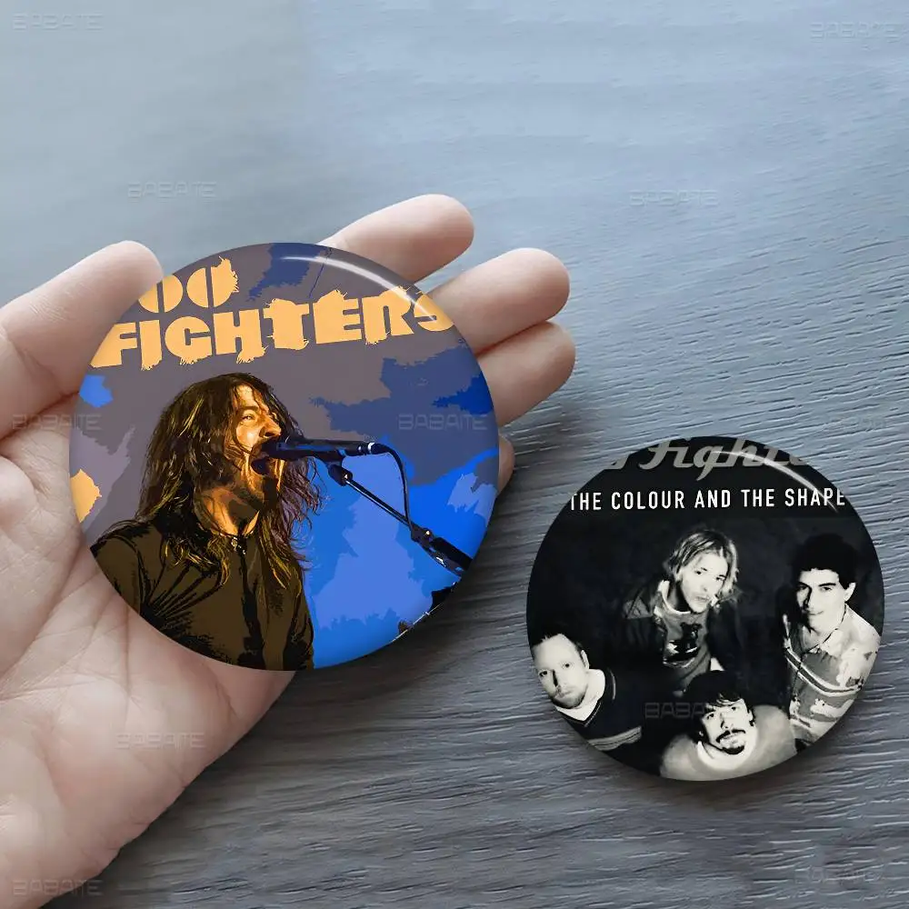 F-Foo F-Fighters Comic 32/44/58MM Customizable Button Pins Cute Funny Creative Badge Jewelry Decor Gifts for Friends
