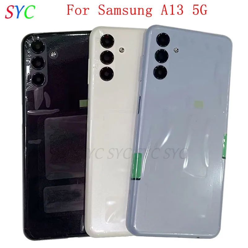 

Rear Door Battery Cover Housing Case For Samsung A13 5G A136 A136U Back Cover with Camera Lens Logo Repair Parts