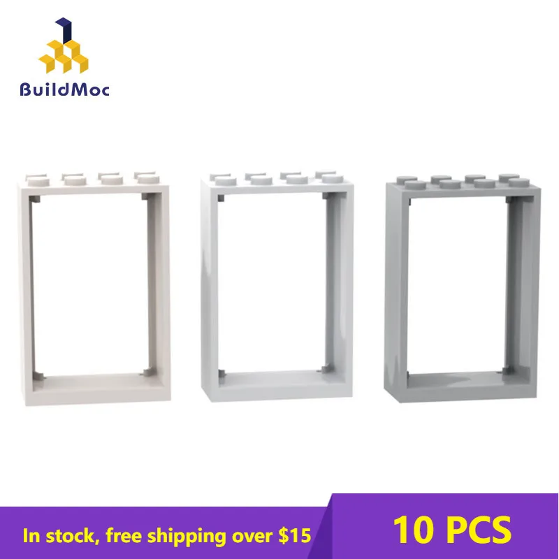 

10PCS MOC Bricks 30179 Door frame 1x4X6 For Building Blocks Parts DIY Construction Educational Creataive gift for children