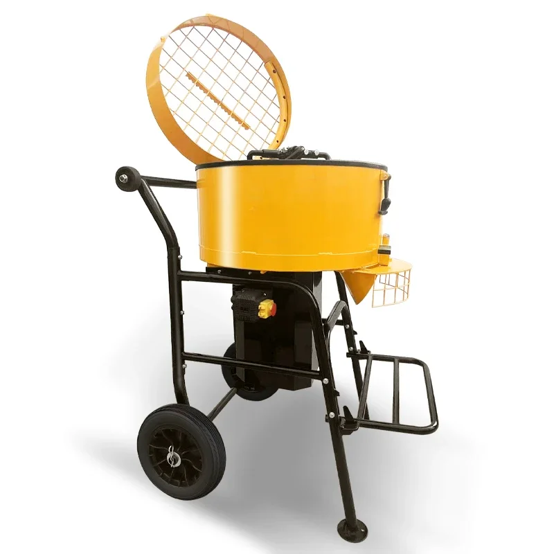 120L Portable Mixer 1700 Watts Electric Pot Cement Mortar Mixer Forced Action Mixer Construction Machinery