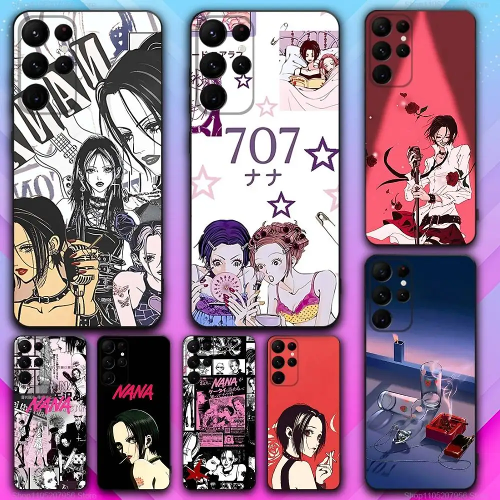 

N-NANA Comics Black Phone Case For Samsung S30,S25,S24,S23,S22,S21,S20,Fe,Lite,5G,Ultra,Plus Ultra-Thin