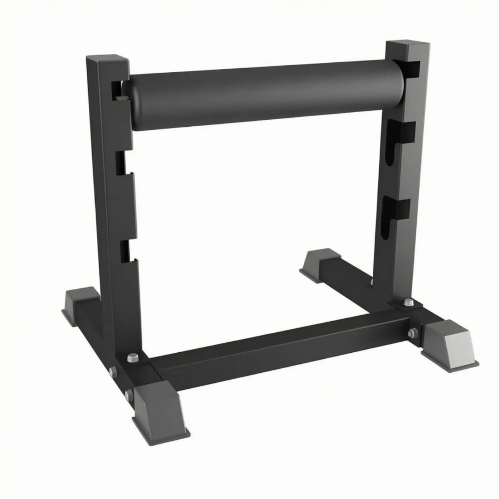 Compact Split Squat Rack for Lower Body Strength Training with Comfortable Foam Roller for Home Workout Sessions