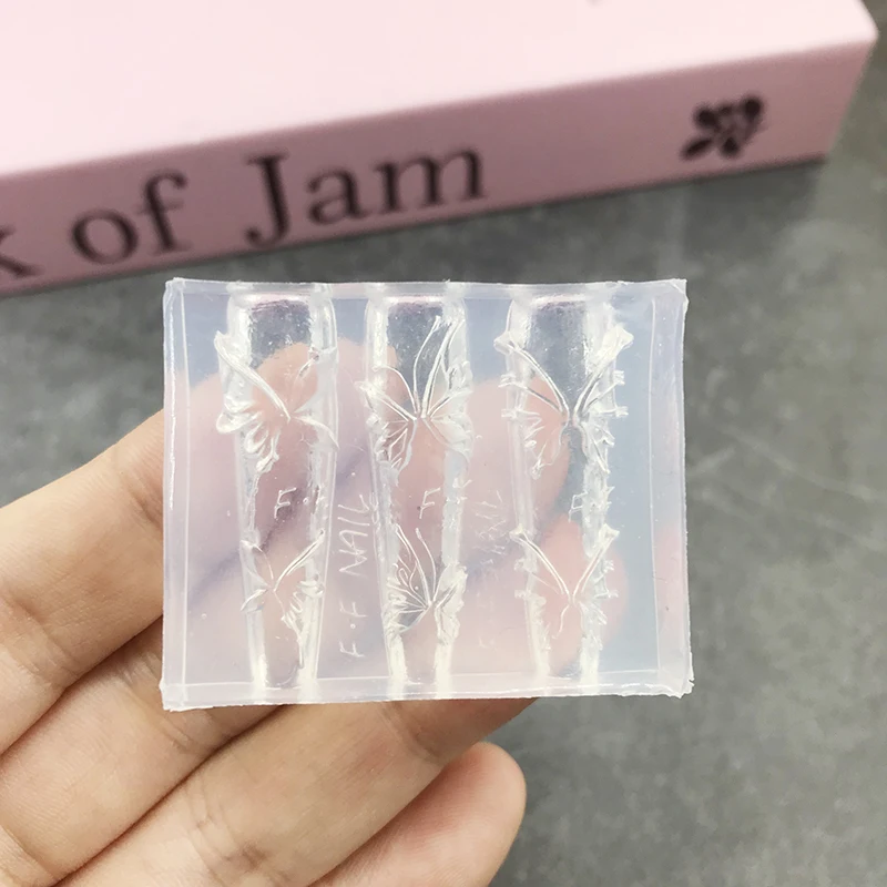 Easy to release 3D high transparency nail art mold Butterfly series DIY nail decoration High temperature resistan tool