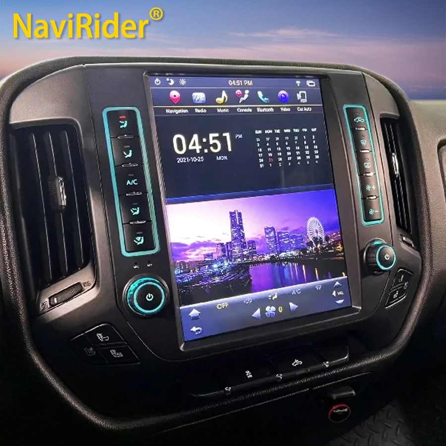 

12.1'' Tesla Android Screen For Chevrolet Silverado GMC Sierra 2015-2019 Car Radio 2Din Autoradio Stereo Multimedia Video Player