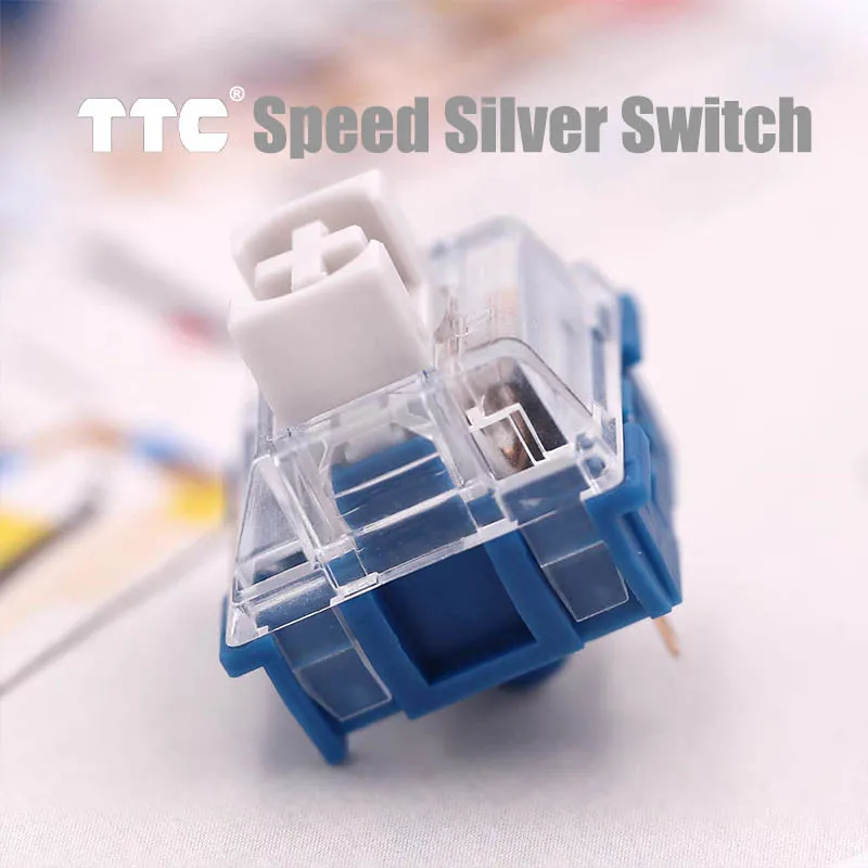 TTC Speed Silver Linear Speed Switch 40gf 5 Pin RGB HIFI Quick Trigger Mechanical Keyboard Switches for AULA F75 AJAZZ AK820