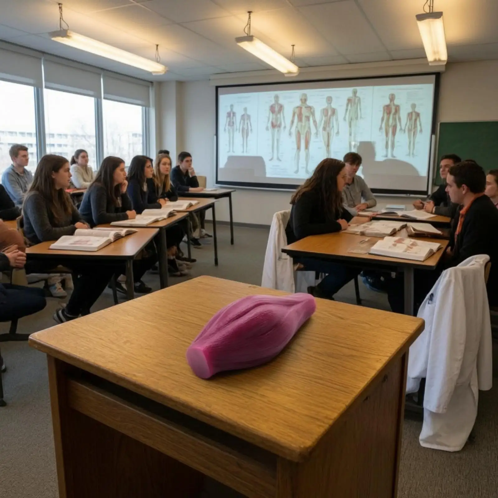 Muscle Anatomy Model Human Body for Classroom Demonstration with Textured Surface and Compact Dimensions