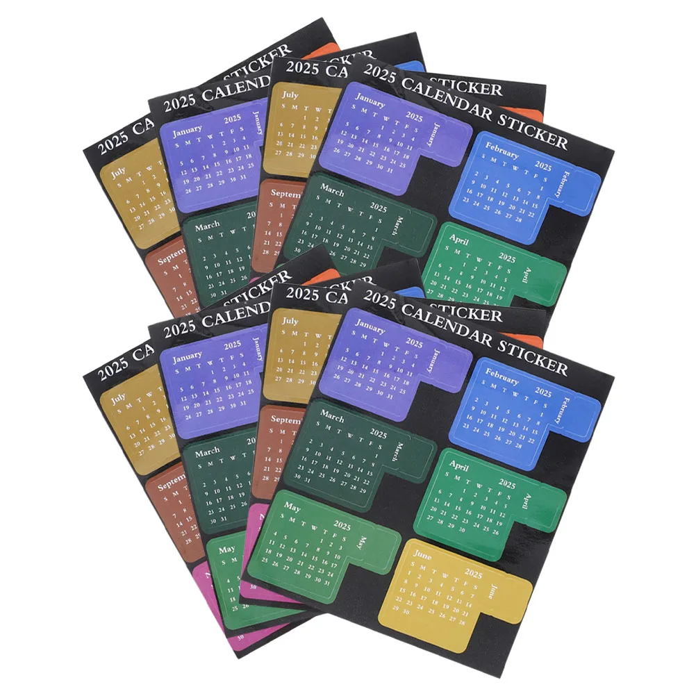 Autocollants adhésifs pour planificateur d'horaire 2025, 4 ensembles, onglets mensuels, marqueurs de Page pour journaux, carnets, étiquettes d'organisation du calendrier