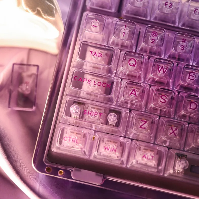 KiiBOOM كمبيوتر شفاف مخصص Keycap ASA الارتفاع 68/75/98 لوحة المفاتيح الميكانيكية 146 مفتاح مجموعة كاملة مادة PBT