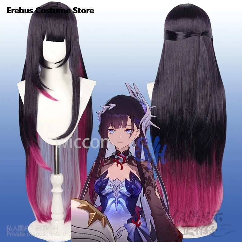 

Helektra Cosplay Game Honkai：Star Rail animeLong Mixed Color Hot Pink Black Jirai Kei Girls Wigs Heat Resistant Hair Halloween