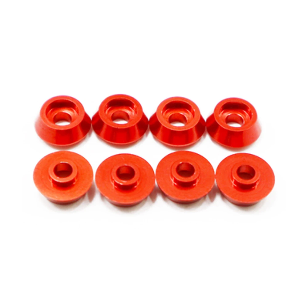 8Pcs Metal Connecting Rod Screw Gasket Shim Washer Rest for WPL C14 C24 C34 C44 MN D90 D91 D99S RC Car,Red