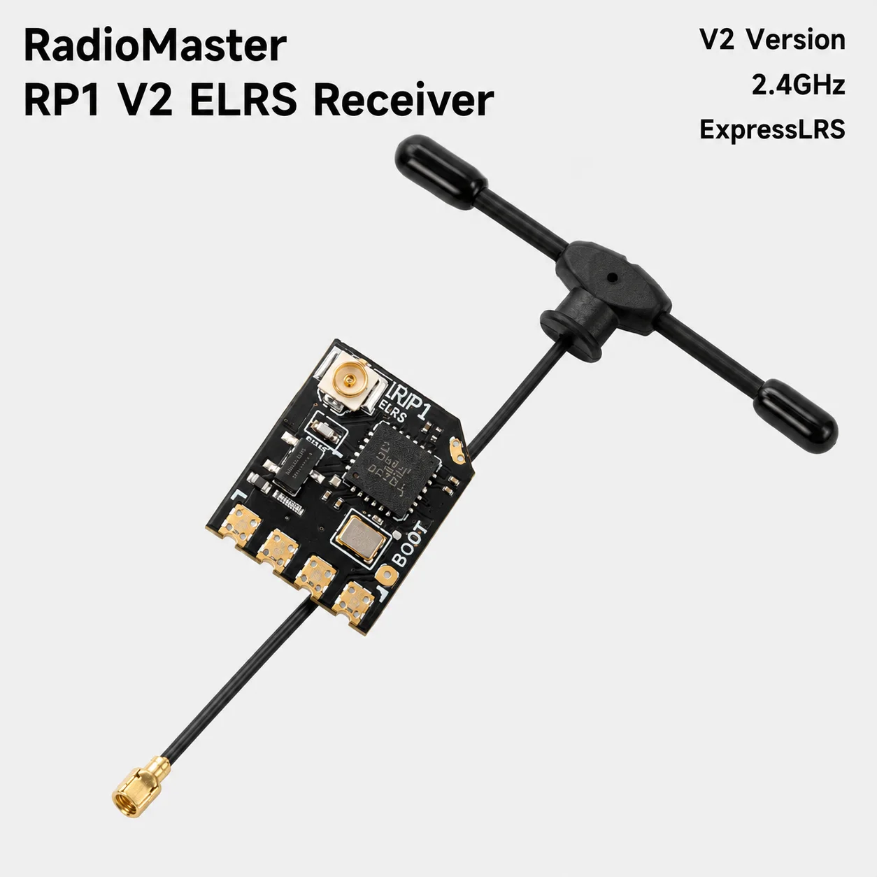 RadioMaster RP1 V2 ELRS Receiver 2.4G CRSF UART Nano RX With 65mm UFL Antenna Low Latency For FPV Quadcopter Fixed Wing RC Parts