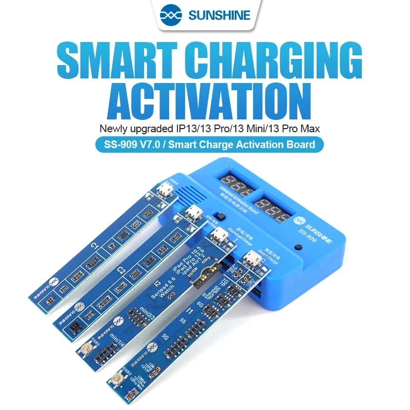 Sunshine SS-909 V7.0 Universal Battery Activation Board Quick Charge Maintenance Line For Iphone Android Repair Test Board Tool