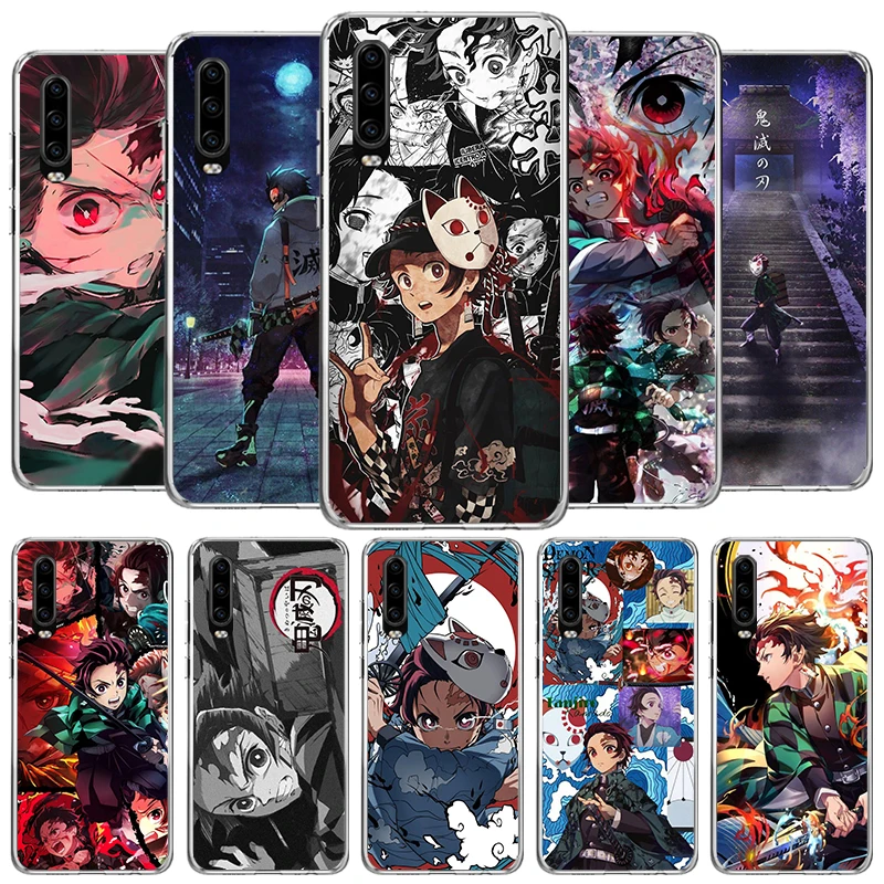 Demon Slayer Tanjiro Cover Phone Case For Huawei P40 P30 P20 P10 Lite Mate 20 10 Pro P Smart Z Y5 Y6 Y7 Y9S Soft Fundas Shell