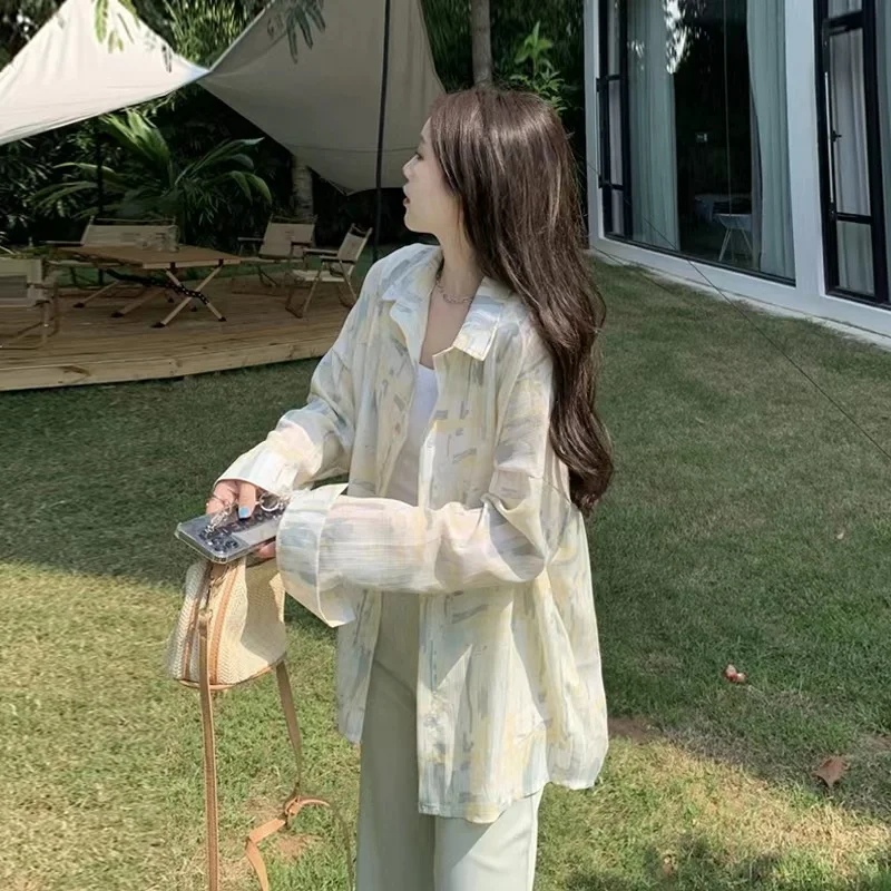 

Рубашки с длинными рукавами, женские рубашки на пуговицах, свободный крой, хлопок, минималистичный консервативный стиль, осенняя милая молодежная одежда Essential Plain 