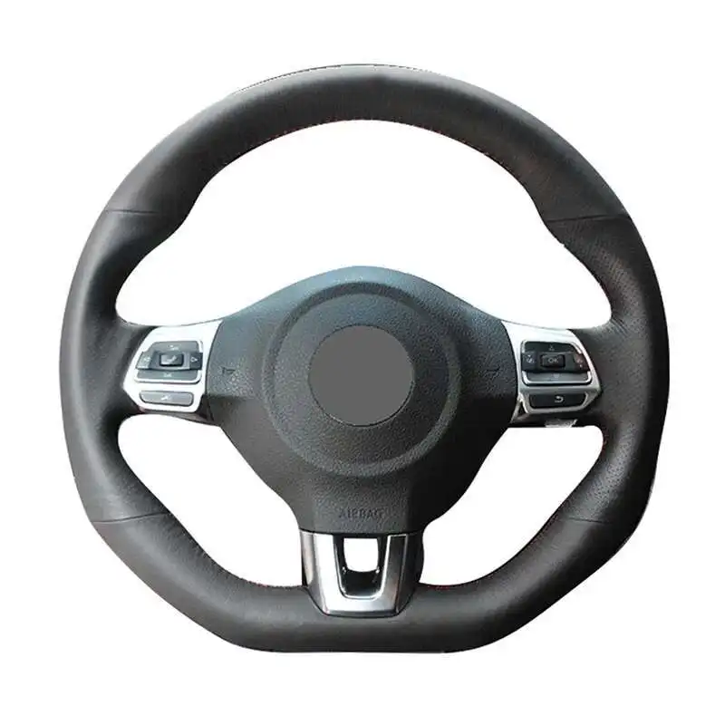 Für Volkswagen Golf 6 GTI MK6 VW Polo GTI Scirocco R Passat CC R-Line 2010 Braid Kunstleder Auto Lenkradbezug
