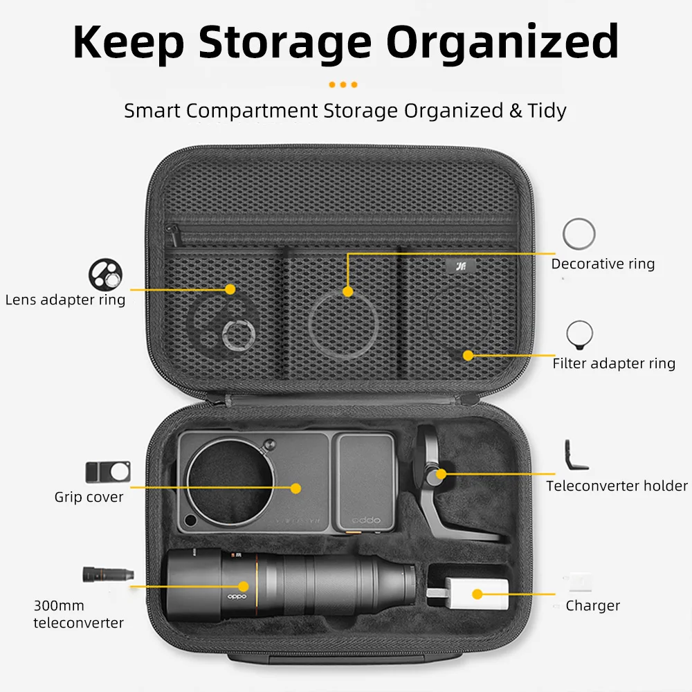 Hard Case for OPPO Find X9 Ultra Hasselblad Master Kit Waterproof Shockproof EVA Bag for 300mm Lens Photography Accessories