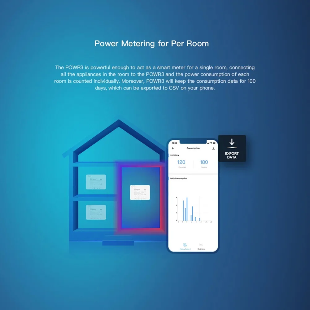 1Pcs POW R3 25A Power Meter WiFi Smart Switch For Alexa & For EWeLink Voice Control 25A/5500W PC V0 WiFi Smart Switch