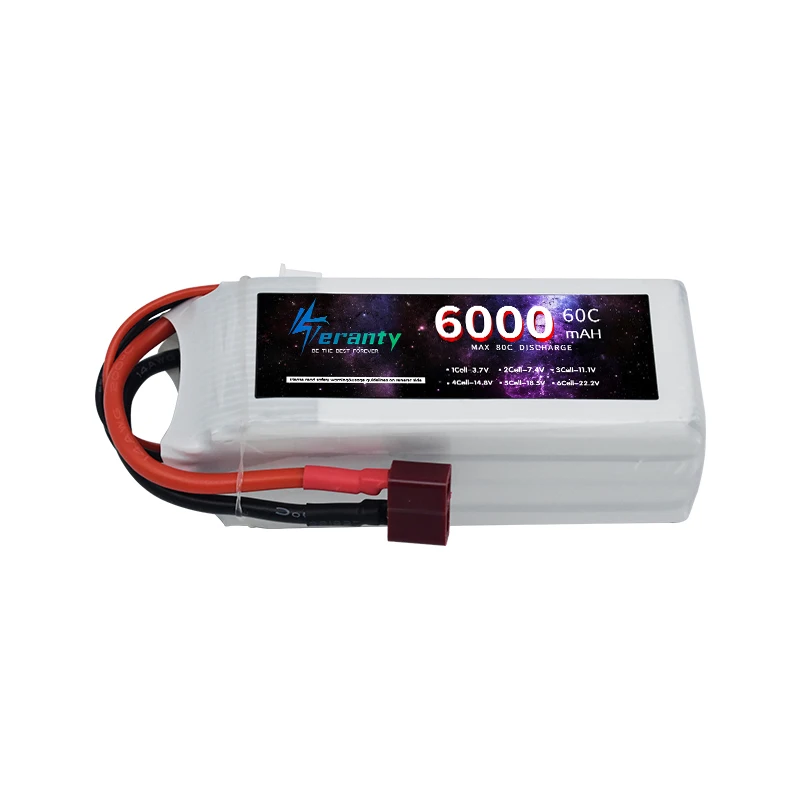 4S LiPo Battery 14.8V 6000mAh 60C for RC Car with Deans Plug XT60 Connector For RC Car Helicopter Drone Boat Airplane