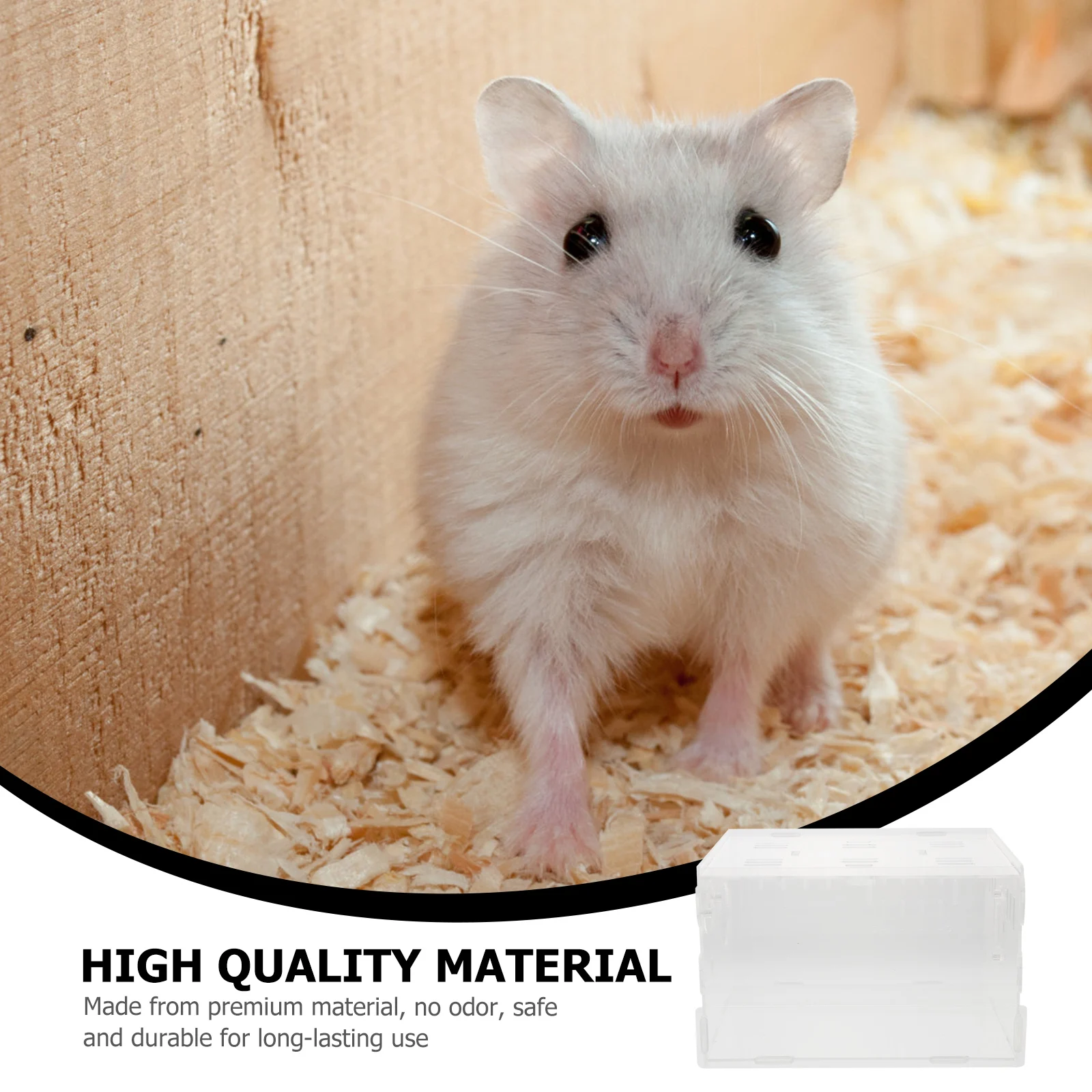 

1pc Acrylic Hamster Cage Small Pet House Transparent Durable Portable For Hamster Chinchilla Guinea Pig Hedgehog Safe Breathable