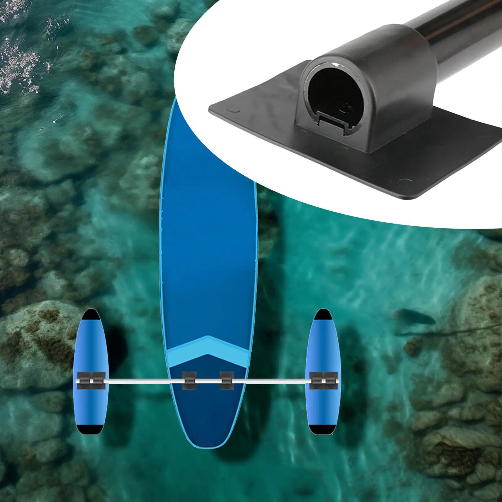 

Paddle Board Float Fixing Buckle Balance Buoy Buckle Flexible Clip For 30mm Outer Diameter Pipe Adults Outdoor Surfing Kayak