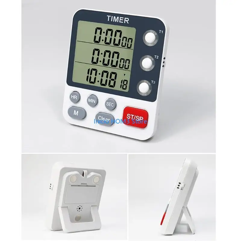 A5YD Digital Kitchen Timers com Memory Function Loud Alarm para banheiro da sala aula