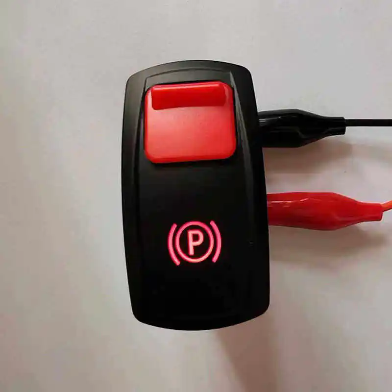 Car modification ship-shaped rocker 12V24V red light anti-accidental opening second gear self-locking switch universal