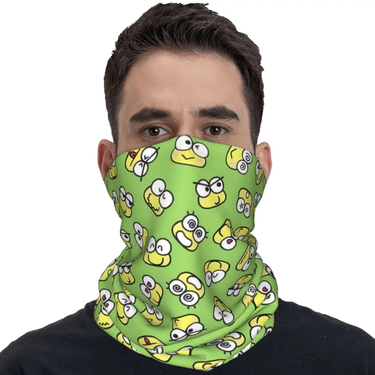 Outdoor Sports Balaclava Keroppi Big-Eyed Frog Cycling Mask Breathable Tactical Vintage Running Travel Protection Neck Gaiter