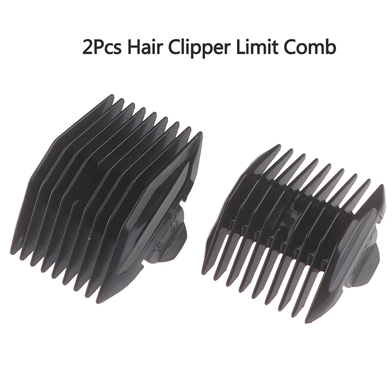 2Pcs Universal Cut Clipper Limit Comb Guide Attachment Size Barber Replacement