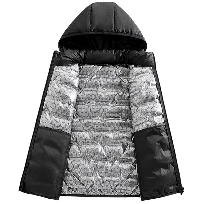 

Мужской зимний пуховый жилет с капюшоном 2025, мужской теплый ветрозащитный сверхлегкий жилет без рукавов, съемная шапка, водонепроницаемый жилет, жилет