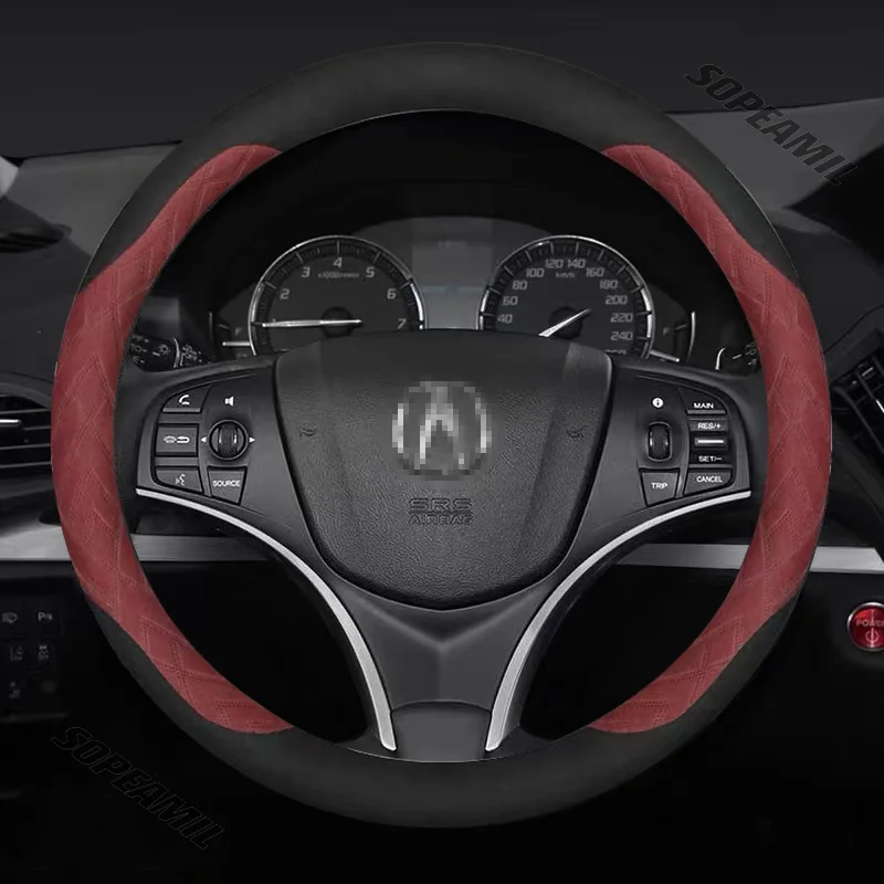 Car Steering Wheel Cover For Acura CDX ILX MDX NSX RDX RL RLX TL TLX TLX-L TSX ZDX Auto Interior Steering Wheel Accessories