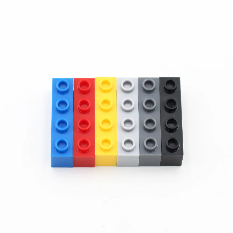 70pcs Technology 3701 Brick 1x4 with Hole Thick Bricks Building Block Compatible Accessories Particles Mechanical Science