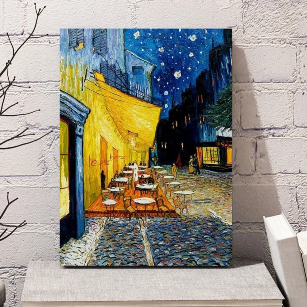 Divertente Van Gogh Art pittura a olio Anime poster Sticky Whitepaper Sticker DIY Room Bar Cafe Kawaii Room Decor