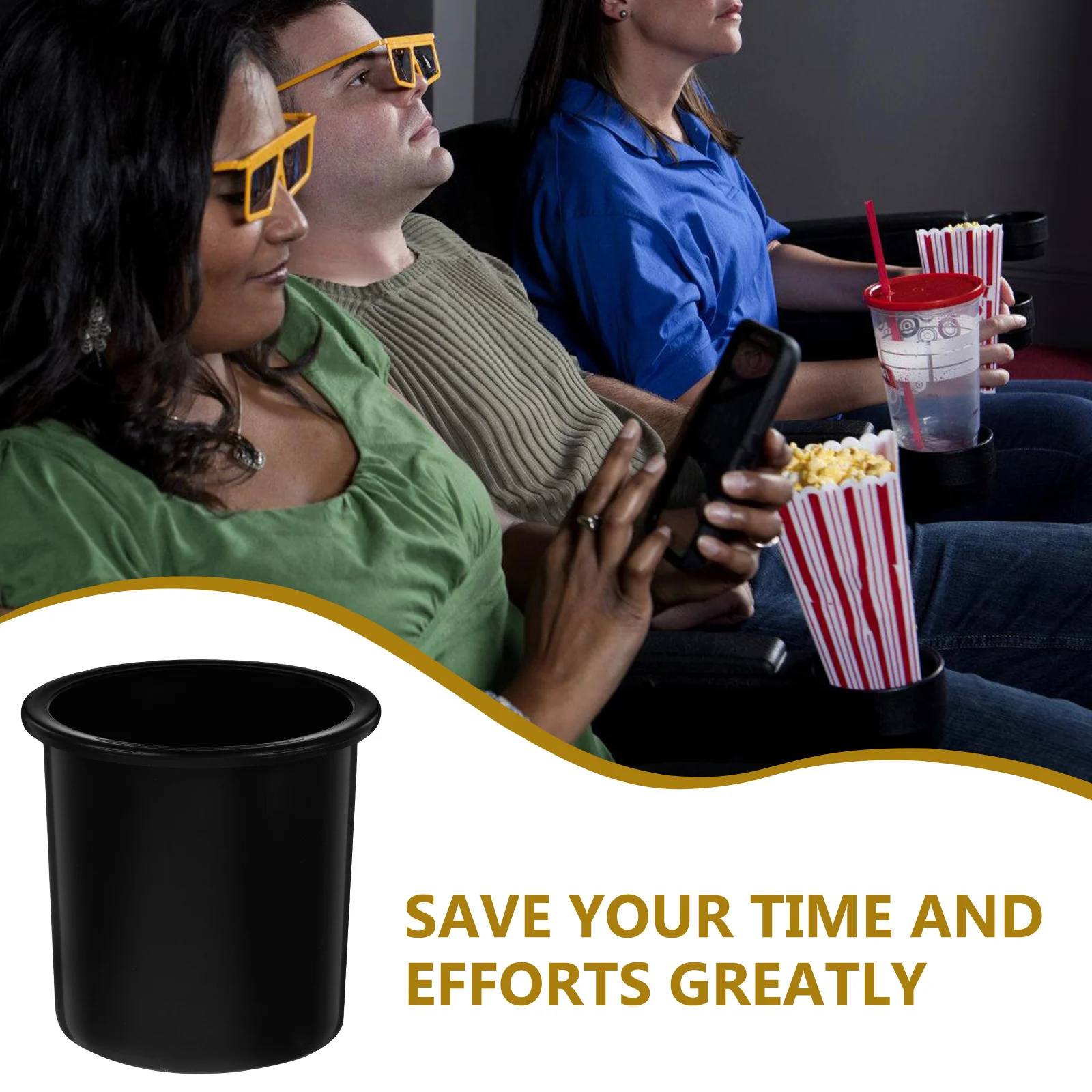 1/2개입 컵 홀더 인서트, 흘림 방지 매립형 음료 홀더, RV 보트 소파 카 테이블 교체용 플라스틱 캔 정리함