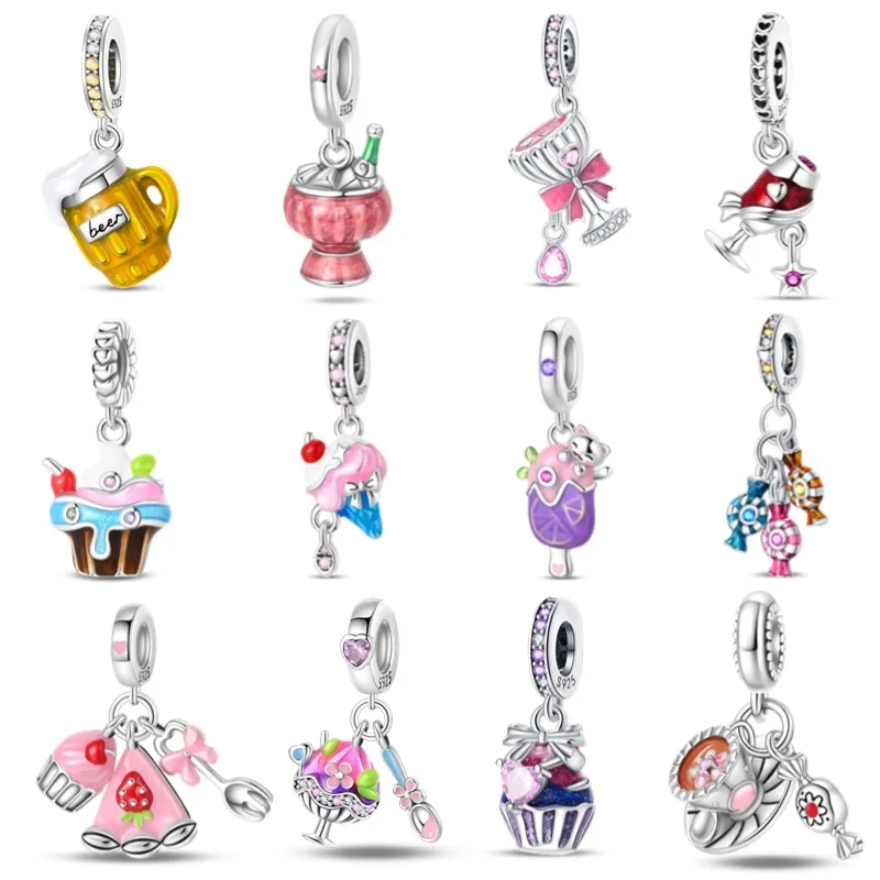 

Подвеска-трубка из стерлингового серебра 925, подходит для браслетов, модных ювелирных изделий своими руками, подарков для женщин