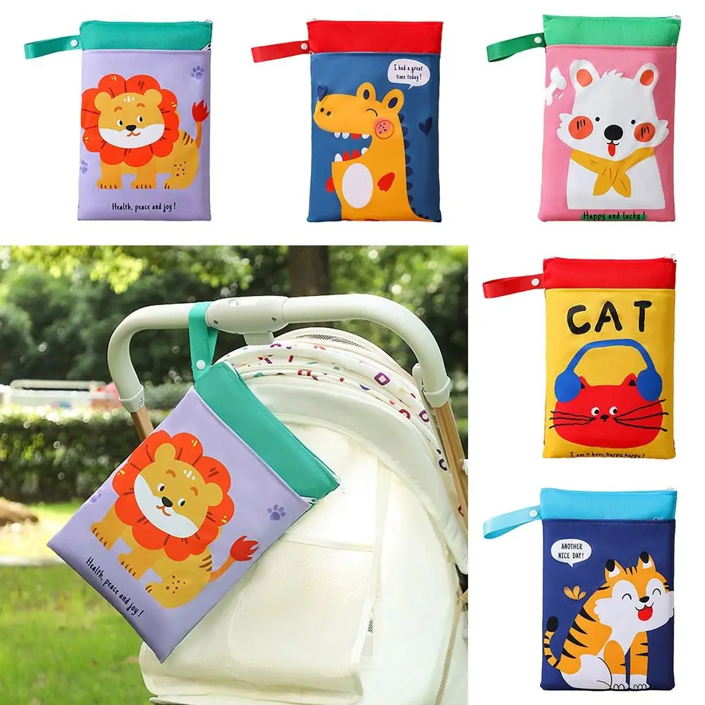 Large Capacity Reusable Wet Dry Bags Portable Waterproof Crib Hanging Storage Bag Multifuncional Diaper Organizer