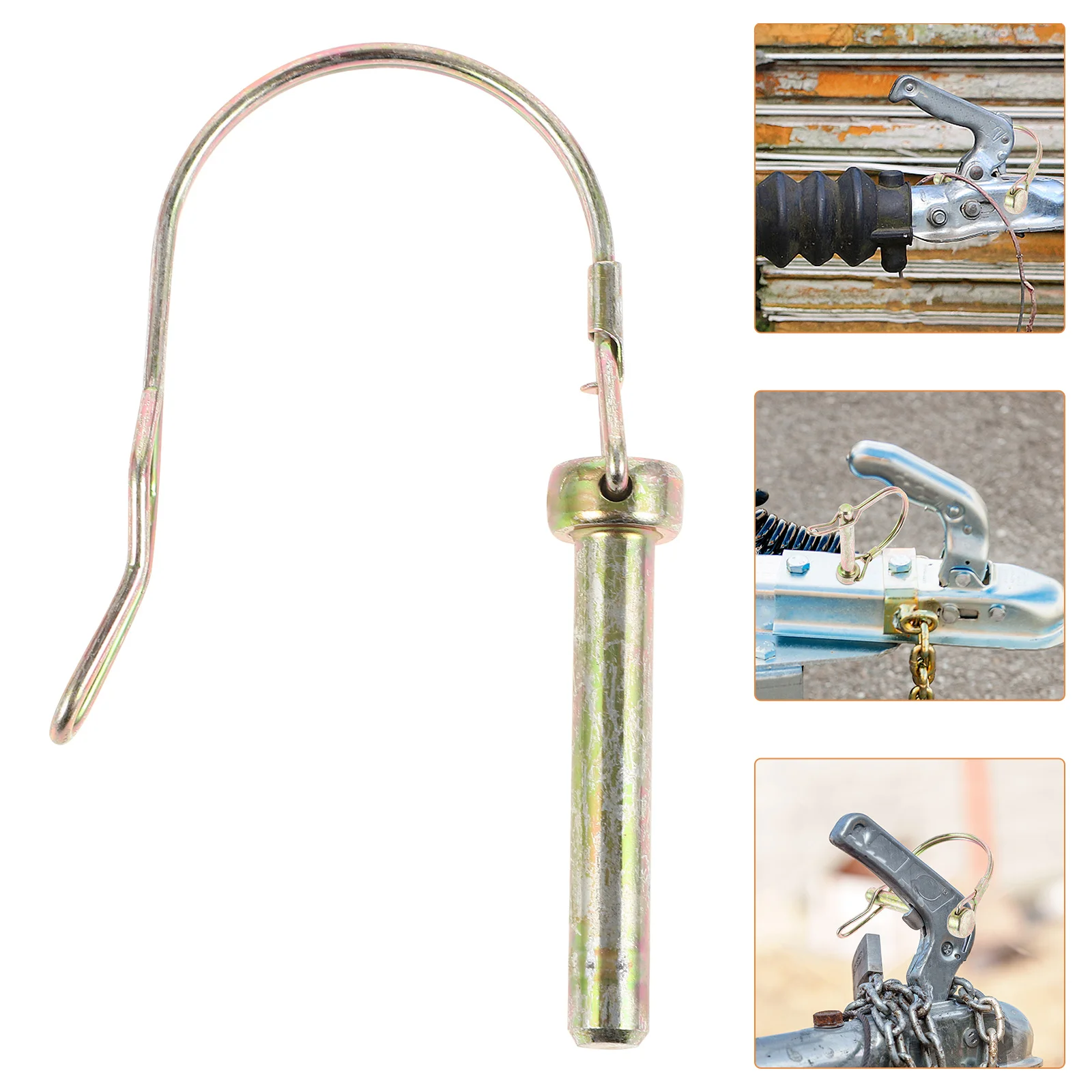 

4Pcs Locking D Shaped Trailer Hitch Pin Heavy Duty Trailer Coupler Pin Safety Lock Towing Hitch Pins Hardware Pins