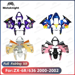 New ABS Motorcycle full Fairing Kit Fit For KAWASAKI ZX-6R ZX6R 636 2000 2001 2002 00 01 02 Custom Fairings Kits Bodywork Shell