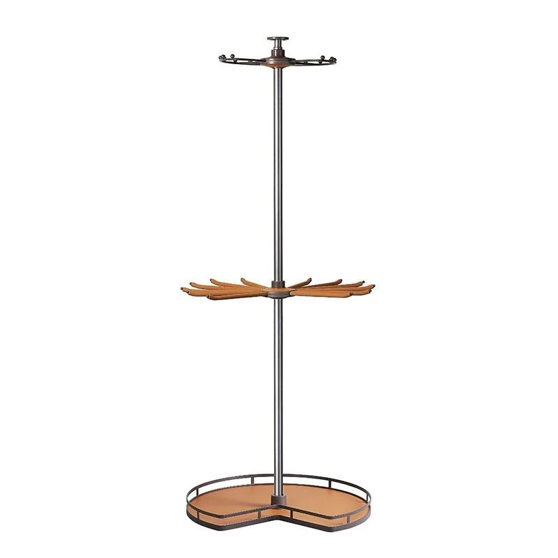 Wardrobe rotating hanger, household cabinet storage hardware three-layer corner rotating clothes hanger