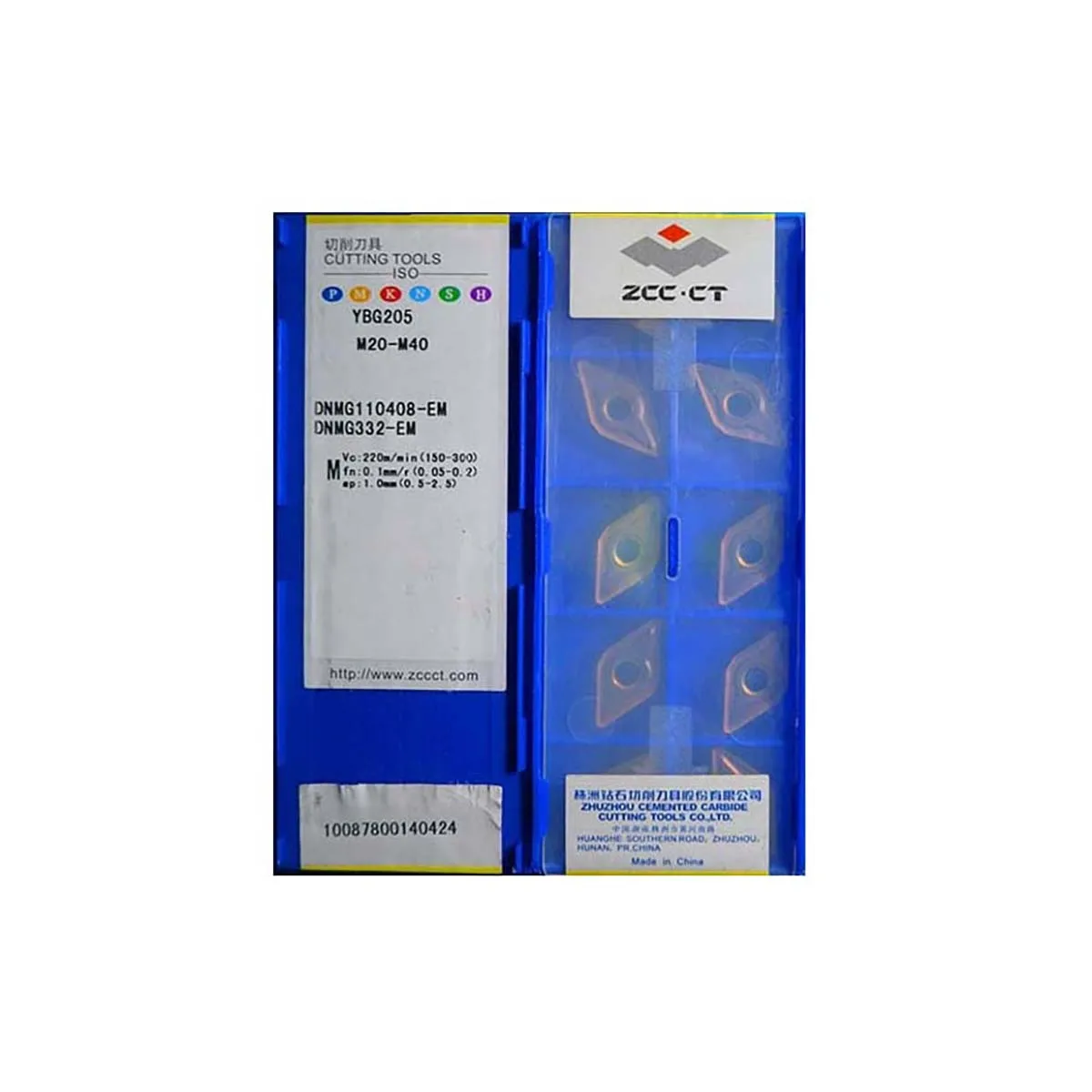 

original DNMG 1104 Carbide Turning Inserts YBC251/YBC252/YBG205 for Steel/Stainless Steel CNC Machining DF/DM/EF/PM Geometry