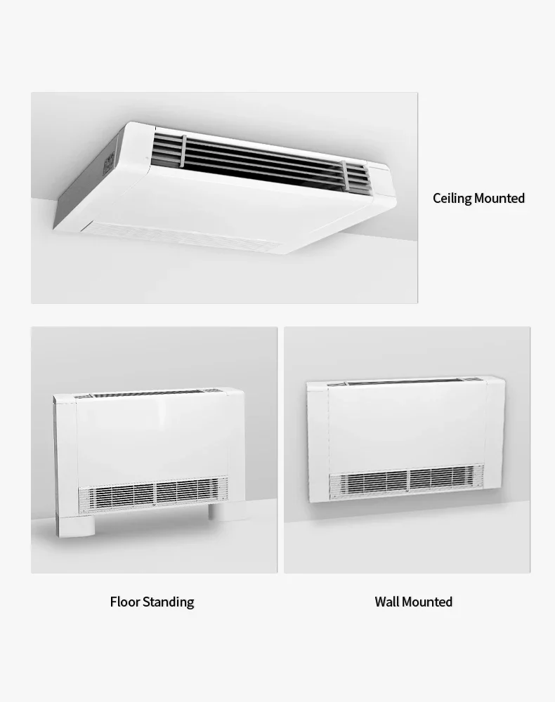 130mm Ultra-Thin HVAC System Central Wall-Mounted And Floor Standing Air Conditioning Fan Coil Unit For Cooling