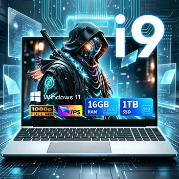 15.6 Inch Laptop Windows 11 i9 Notebook Intel Core i9-10980HK/9900 Fingerprint Unlock 16GB RAM 1TB 2TB SSD Office Gaming Laptops
