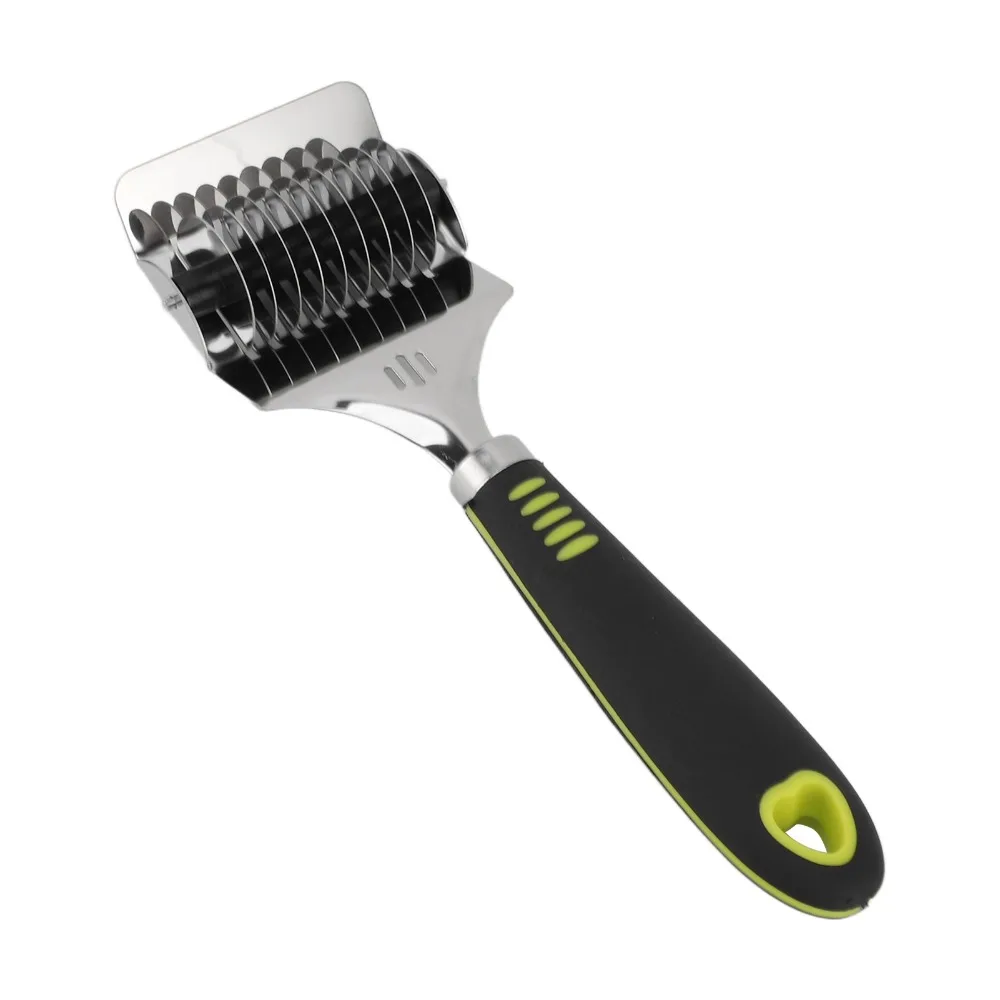 Stainless Steel Pasta Roller Cutter Ergonomic Handle Easy Clean Noodle Cutter Durable 2.8x8.9in Noodle Lattice Roller Dough