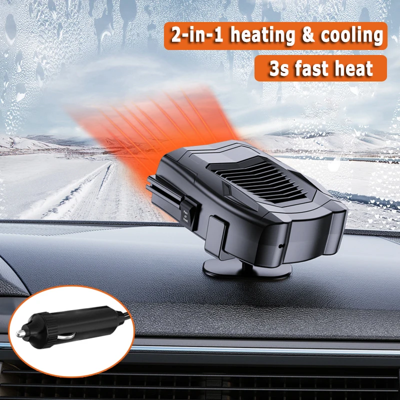 150W Electric Car Heater 12V 2 in1 Heating & Cooling Fan Windshield  Defogger Defroster Demister Car Seat Warmer Air Heater