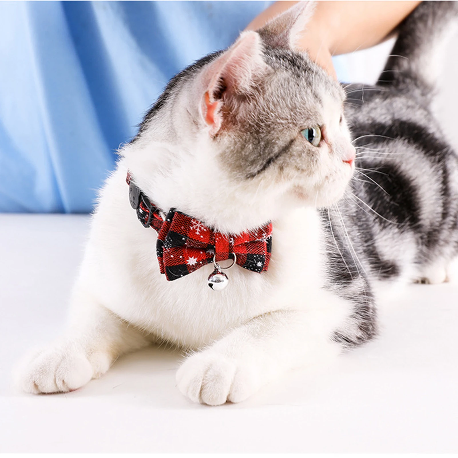 Creative Christmas Kitten Collar Christmas Elements Bow Neck Ring With Bell For Small Body Pet 2024 New Year Gifts For Cats Dog