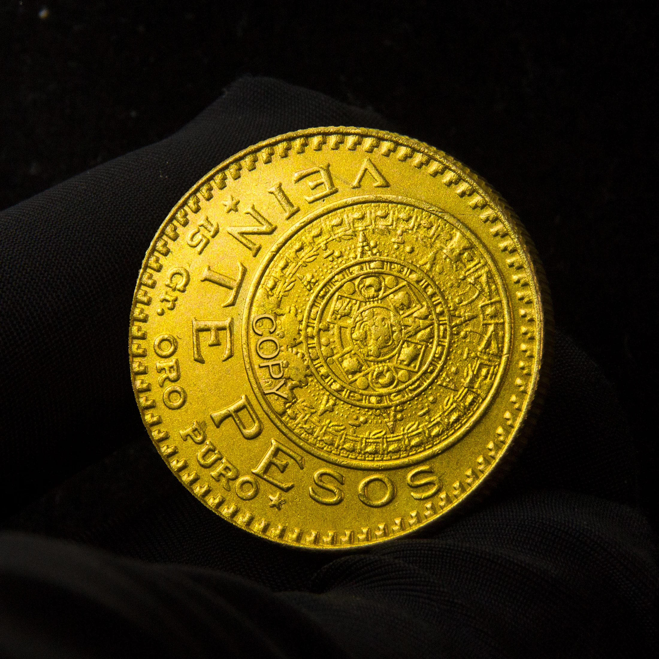 1959 Mexico Commemorative Coin ,Pure Plating Gold, Aztec, Native American Totem, COPY Original Coins ,Maya, Lucky Gold Coin