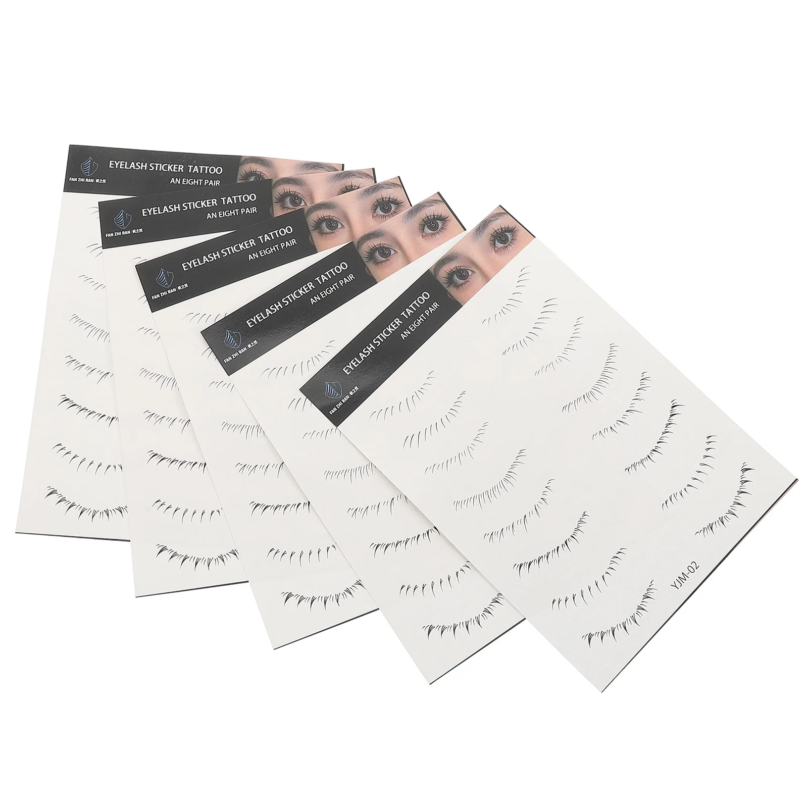 5 個下まつげステッカー 5 シートつけまつげタトゥー女性のためのナチュラルルック高粘着メイクツールパーティー結婚式の夜